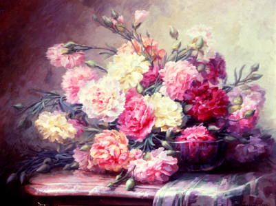 Photo of "STILL LIFE OF CARNATIONS" by LEO LOUPPE