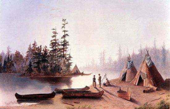Photo of "A RED INDIAN ENCAMPMENT" by THOMAS MOWER MARTIN