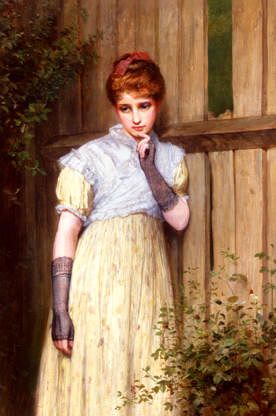 Photo of "A PENSIVE MOOD" by CHARLES SILLEM LIDDERDALE