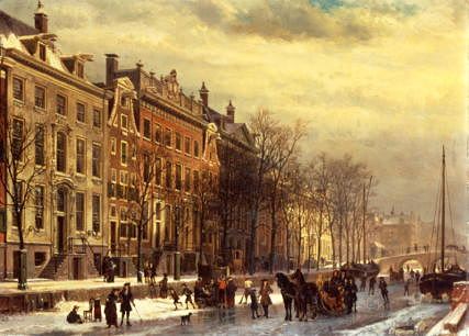 Photo of "THE HEERENGRACHT ALONG THE AMSTEL-AMSTERDAM, HOLLAND" by CORNELIS SPRINGER