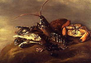 Photo of "STILL-LIFE OF LOBSTER, CRABS, MUSSELS AND FISH" by ELIAS VONCK
