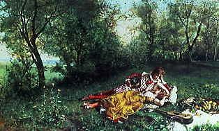 Photo of "A ROMANTIC PICNIC" by AUGUSTE SERRURE