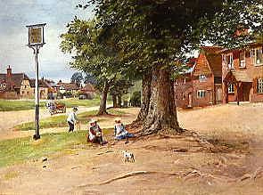 Photo of "A SURREY VILLAGE" by THOMAS J. PURCHAS