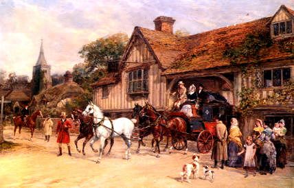 Photo of "THE DEPARTURE OF THE MAIL" by HEYWOOD HARDY
