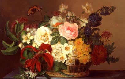 Photo of "A STILL LIFE OF SPRING FLOWERS" by LUCIUS HERMINA VAN STIPRIAAN