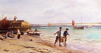 Photo of "THE BEACH AT ST. IVES" by WILLIAM H. BORROW
