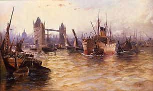 Photo of "A VIEW OF THE TOWER BRIDGE, LONDON" by EDWIN HENRY (IN COPYRIGH FLETCHER