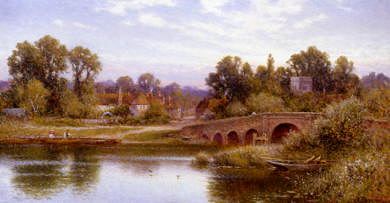 Photo of "A VIEW OF THE THAMES AT SONNING" by ALFRED AUGUSTUS GLENDENING