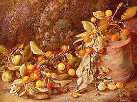 Photo of "A STILL LIFE OF CHERRIES AND GOOSEBERRIES" by VINCENT CLARE