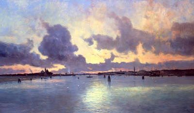 Photo of "SUNSET ON THE LAGUNA, VENICE, ITALY" by MARIE JOSPH LEON IWILL