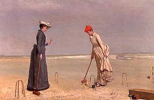 Photo of "A GAME OF CROQUET" by AUGUSTE SERRURE