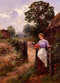 Photo of "GATHERING POPPIES" by ERNEST WALBOURN