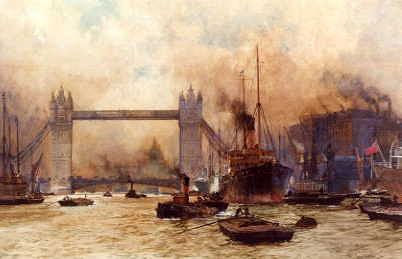 Photo of "SHIPPING BY TOWER BRIDGE, LONDON, ENGLAND" by CHARLES DIXON