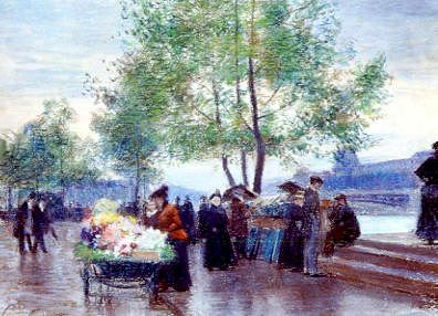 Photo of "BOOK SELLERS ON THE BANKS OF THE SEINE, PARIS, FRANCE" by VICTOR GABRIEL GILBERT