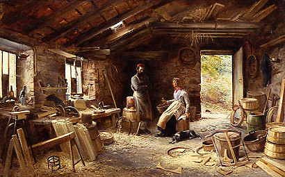 Photo of "THE BARREL MAKER'S WORKSHOP" by JOSEPH WRIGHTSON MCINTYRE