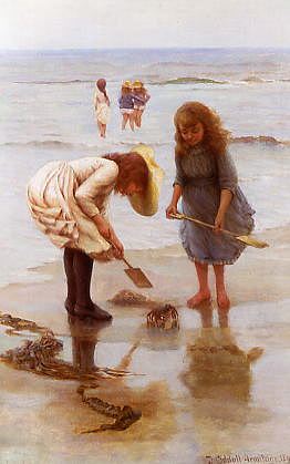 Photo of "PLAYING ON THE BEACH" by THOMAS LIDDALL ARMITAGE