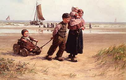 Photo of "PLAYING ON THE BEACH" by EDITH HUME