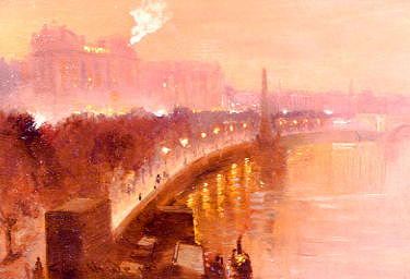 Photo of "ALONG THE THAMES EMBANKMENT, LONDON" by GEORGE HYDE POWNALL