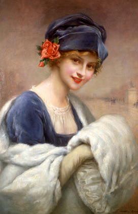 Photo of "YOUNG GIRL WITH FUR MUFF" by FRANCOIS MARTIN-KAVEL