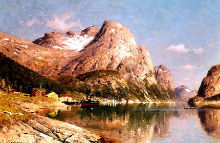 Photo of "A FJORD IN EARLY SUMMER" by ADELSTEEN NORMANN
