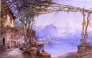 Photo of "A VIEW OF LAKE COMO, 1867" by EDWARD M. RICHARDSON