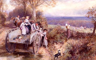 Photo of "A PEEP AT THE HOUNDS" by MYLES BIRKET FOSTER