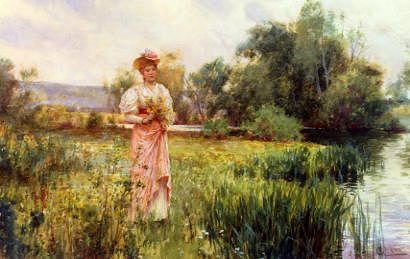 Photo of "PICKING WILD FLOWERS" by ALFRED AUGUSTUS GLENDENING