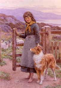 Photo of "THE YOUNG SHEPHERDESS" by HENRY J. JOHNSTONE