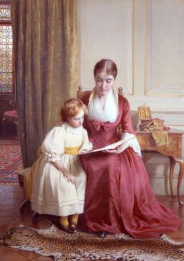 Photo of "THE READING LESSON" by RICHARD CRAFTON GREEN