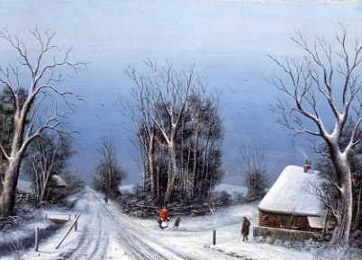 Photo of "THE CROSSROADS IN SNOWY WEATHER, 1820" by CHARLES PATERSON