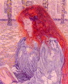 Photo of "WOMAN READING" by THEODORE VAN RYSSELBERGHE