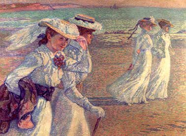 Photo of "A WALK ON THE BEACH" by THEODORE RYSSELBERGHE