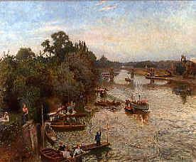Photo of "BOATING ON THE THAMES." by ROBERT RASELL