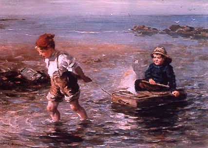 Photo of "PLAYING AT MODEL BOATS" by WILLIAM MARSHALL BROWN