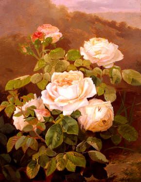 Photo of "STILL LIFE OF PEACH ROSES" by ALEXANDRE DEBRUS