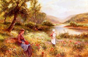 Photo of "GATHERING POPPIES" by ERNEST WALBOURN