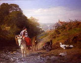 Photo of "SUPRISE ENCOUNTER, BY THE FORD" by HENRY H. EMMERSON