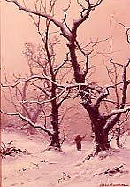 Photo of "GATHERING FIREWOOD IN THE SNOW" by NEILS H. CHRISTIANSEN