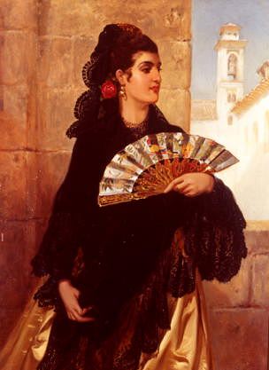 Photo of "A SPANISH BEAUTY, 1874" by JOHN HAYNES WILLIAMS
