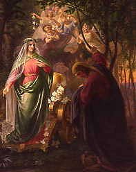 Photo of "DANTE AND BEATRICE" by CARL WILHELM FRIEDERICH OESTERLY