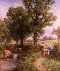 Photo of "THE PATH BY THE WATER LANE." by MYLES BIRKET FOSTER