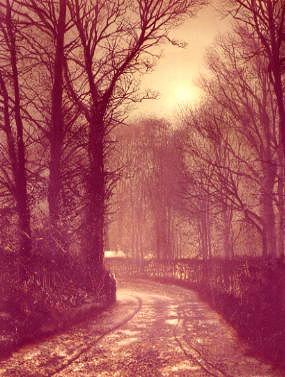Photo of "AN OLD LANE BY MOONLIGHT." by JOHN ATKINSON GRIMSHAW