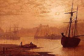 Photo of "ON THE ESK, WHITBY, 1877." by JOHN ATKINSON GRIMSHAW