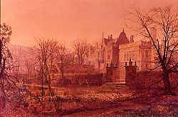 Photo of "KNOSTROP HALL, EARLY MORNING, 1870." by JOHN ATKINSON GRIMSHAW