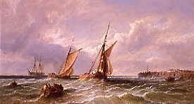 Photo of "SHIPPING OFF AHARBOUR MOUTH IN CHOPPY SEAS, 1877" by JAMES EDWIN MEADOWS