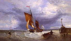 Photo of "A KETCH AND OTHER SHIPPING OFF THE SOUTH COAST" by JAMES EDWIN MEADOWS