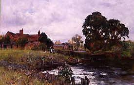 Photo of "A FARM BY A RIVER" by HENRY JOHN YEEND KING