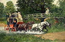 Photo of "CROSSING THE FORD" by GEORGE DERVILLE ROWLANDSON