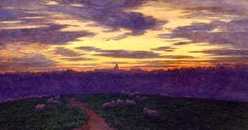 Photo of "WINDSOR GREAT PARK, ENGLAND, SUNSET" by THOMAS BOLTON GILCHRIST DALZIEL