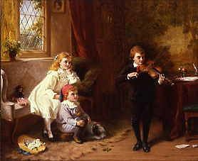 Photo of "THE YOUNG VIOLINIST, 1896" by GEORGE BERNARD O'NEIL